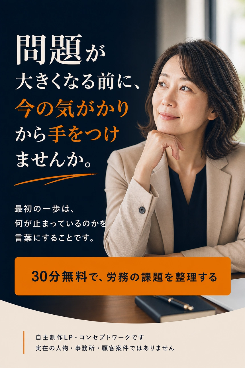 架空の社会保険労務士の横顔イメージ